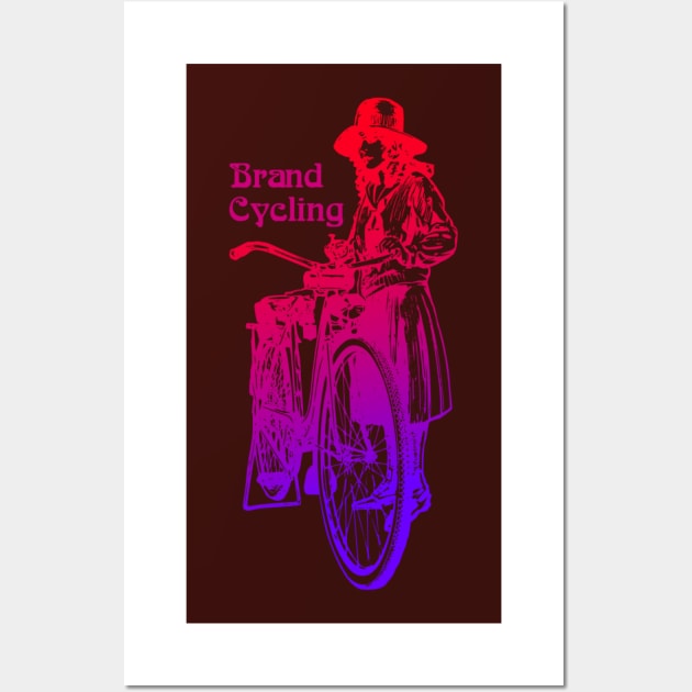 Cycling Woman T-shirt Wall Art by With Own Style